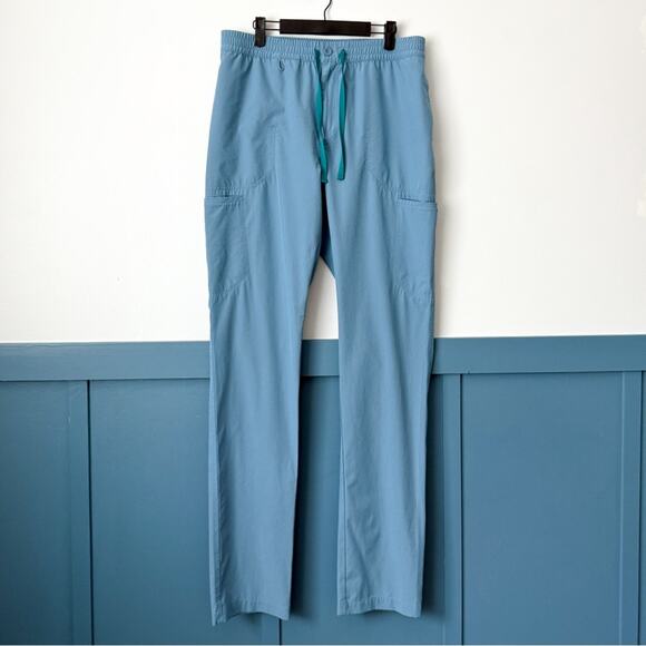 Figs FreeX Mens LARGE TALL Slim Cairo Scrub Bottoms Pants Cool Blue - Picture 1 of 4